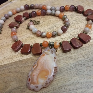 FÉLDRÁGAKŐ/ÁSVÁNY/ - NYAKÉK - ékszer - nyaklánc - gyöngyös nyaklánc - Meska.hu