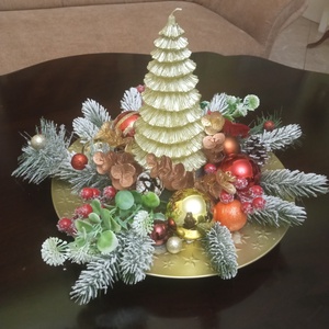 Karácsonyi asztaldísz - karácsony - adventi díszek - adventi asztaldísz - Meska.hu