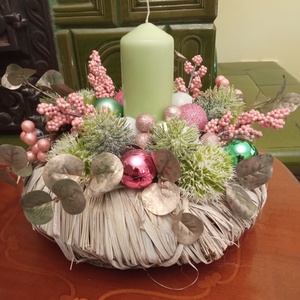 Karácsonyi asztaldísz - karácsony - adventi díszek - adventi asztaldísz - Meska.hu