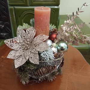 Karácsonyi asztaldísz - karácsony - karácsonyi lakásdekoráció - ünnepi asztaldekoráció - Meska.hu