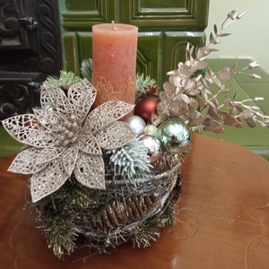 Karácsonyi asztaldísz - karácsony - karácsonyi lakásdekoráció - ünnepi asztaldekoráció - Meska.hu