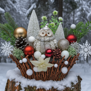 Karácsonyi asztaldísz - karácsony - karácsonyi lakásdekoráció - ünnepi asztaldekoráció - Meska.hu