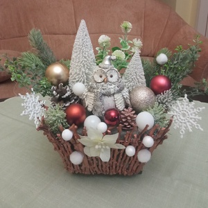 Karácsonyi asztaldísz - karácsony - karácsonyi lakásdekoráció - ünnepi asztaldekoráció - Meska.hu