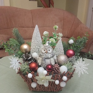 Karácsonyi asztaldísz - karácsony - karácsonyi lakásdekoráció - ünnepi asztaldekoráció - Meska.hu