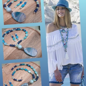 FÉLDRÁGAKŐ/ÁSVÁNY/ - szett, Ékszer, Ékszerszett, Ékszerkészítés, MESKA