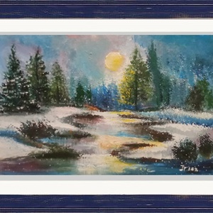 TÉLI VARÁZS- modern festmény - művészet - festmény - olajfestmény - Meska.hu