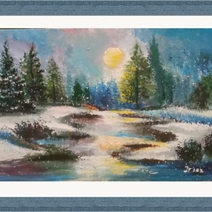 TÉLI VARÁZS- modern festmény - művészet - festmény - olajfestmény - Meska.hu