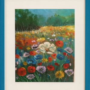 VADVIRÁGOK TENGERÉN- modern festmény - Meska.hu