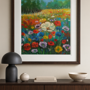 VADVIRÁGOK TENGERÉN- modern festmény - művészet - festmény - olajfestmény - Meska.hu