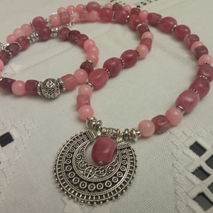 FÉLDRÁGAKŐ/ÁSVÁNY/ -SZETT - ékszer - nyaklánc - medálos nyaklánc - Meska.hu