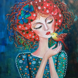 HAJNALI DAL- ABSZTRAKT festmény - művészet - festmény - olajfestmény - Meska.hu