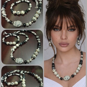 FÉLDRÁGAKŐ/ÁSVÁNY/ - SZETT, Ékszer, Ékszerszett, Ékszerkészítés, MESKA