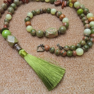 FÉLDRÁGAKŐ/ÁSVÁNY/ - NYAKÉK - ékszer - nyaklánc - gyöngyös nyaklánc - Meska.hu