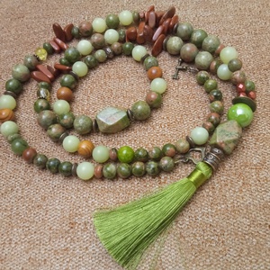 FÉLDRÁGAKŐ/ÁSVÁNY/ - NYAKÉK - ékszer - nyaklánc - gyöngyös nyaklánc - Meska.hu