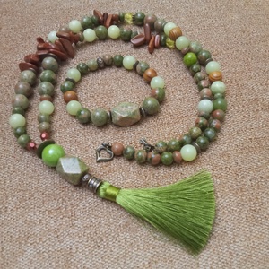 FÉLDRÁGAKŐ/ÁSVÁNY/ - NYAKÉK - ékszer - nyaklánc - gyöngyös nyaklánc - Meska.hu