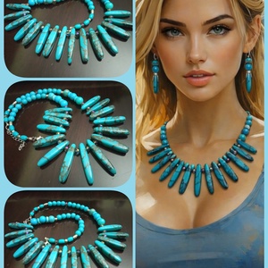 FÉLDRÁGAKŐ/ÁSVÁNY/ - NYAKÉK, Ékszer, Nyaklánc, Gyöngyös nyaklánc, Ékszerkészítés, MESKA