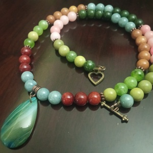 FÉLDRÁGAKŐ/ÁSVÁNY/ - NYAKÉK - ékszer - nyaklánc - gyöngyös nyaklánc - Meska.hu