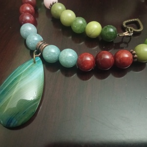 FÉLDRÁGAKŐ/ÁSVÁNY/ - NYAKÉK - ékszer - nyaklánc - gyöngyös nyaklánc - Meska.hu