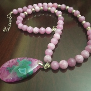 FÉLDRÁGAKŐ/ÁSVÁNY/ - NYAKÉK - ékszer - nyaklánc - gyöngyös nyaklánc - Meska.hu