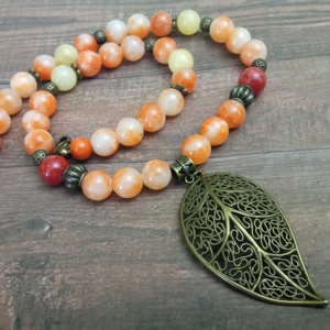 FÉLDRÁGAKŐ/ÁSVÁNY/ - NYAKÉK - ékszer - nyaklánc - gyöngyös nyaklánc - Meska.hu