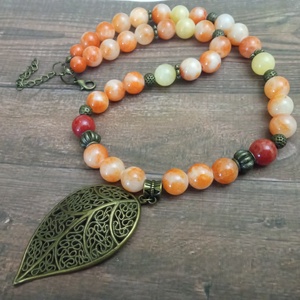 FÉLDRÁGAKŐ/ÁSVÁNY/ - NYAKÉK - ékszer - nyaklánc - gyöngyös nyaklánc - Meska.hu