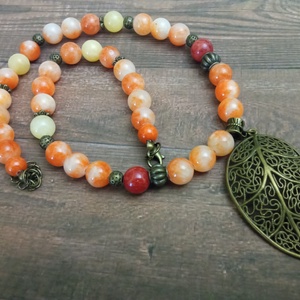 FÉLDRÁGAKŐ/ÁSVÁNY/ - NYAKÉK - ékszer - nyaklánc - gyöngyös nyaklánc - Meska.hu