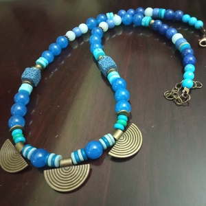 FÉLDRÁGAKŐ/ÁSVÁNY/ - NYAKÉK - ékszer - nyaklánc - gyöngyös nyaklánc - Meska.hu