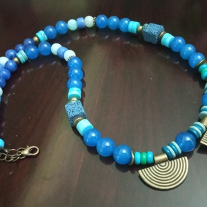 FÉLDRÁGAKŐ/ÁSVÁNY/ - NYAKÉK - ékszer - nyaklánc - gyöngyös nyaklánc - Meska.hu