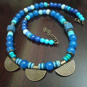 FÉLDRÁGAKŐ/ÁSVÁNY/ - NYAKÉK - ékszer - nyaklánc - gyöngyös nyaklánc - Meska.hu