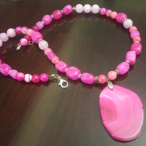 FÉLDRÁGAKŐ/ÁSVÁNY/ - NYAKÉK - ékszer - nyaklánc - gyöngyös nyaklánc - Meska.hu