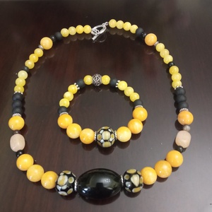 FÉLDRÁGAKŐ/ÁSVÁNY/ -SZETT - ékszer - nyaklánc - medálos nyaklánc - Meska.hu