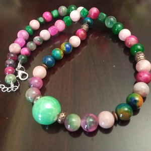 FÉLDRÁGAKŐ/ÁSVÁNY/ - gyöngysor, nyakék - ékszer - ékszerszett - Meska.hu