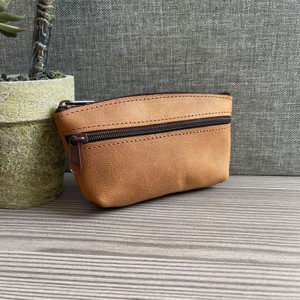 Barna kettő cipzáras kulcstartó B9006 - táska & tok - kulcstartó & táskadísz - kulcstartó - Meska.hu