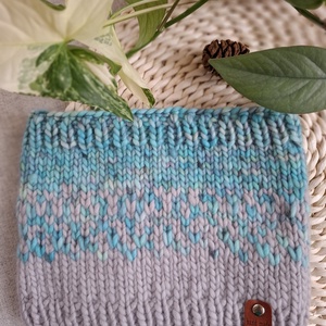 Téli felhő sál - jeges tó, Ruha & Divat, Sál, Sapka, Kendő, Sál, Kötés, MESKA