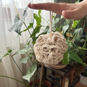 Biopamut fürdőpuff - GOTS egyiptomi pamutból, Szépségápolás, Szappan & Fürdés, Fürdőszivacs, Horgolás, MESKA