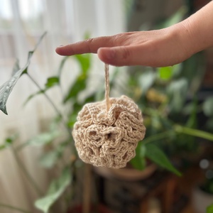 Biopamut fürdőpuff - GOTS egyiptomi pamutból - szépségápolás - szappan & fürdés - fürdőszivacs - Meska.hu