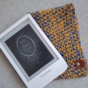 Horgolt e-book tok - Sárga - táska & tok - ebook & tablet tok - Meska.hu