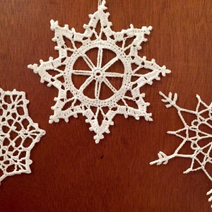 Ünnepváró horgolt karácsonyi csillag, hópihe - Meska.hu