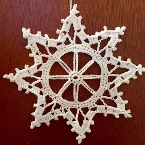 Ünnepváró horgolt karácsonyi csillag, hópihe -  - Meska.hu