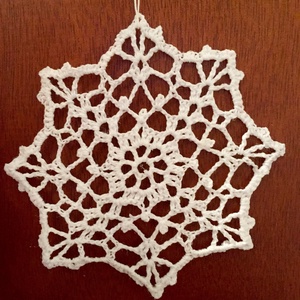 Ünnepváró horgolt karácsonyi csillag, hópihe -  - Meska.hu