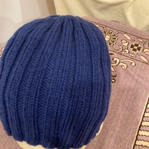 Tengerészkék férfi kötött  sapka - ruha & divat - sál, sapka, kendő - sapka - Meska.hu