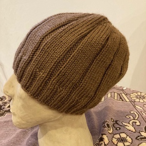 Barna széles csíkos férfi sapka - Meska.hu