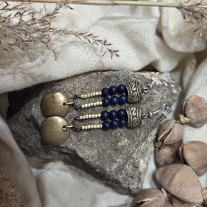 'ISTÁR' hosszú fülbevaló - ékszer - fülbevaló - lógó fülbevaló - Meska.hu