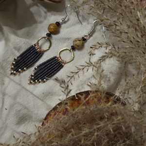 'BAGOLY' kézműves lógós fülbevaló - ékszer - fülbevaló - lógó fülbevaló - Meska.hu