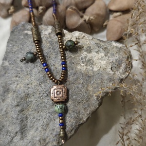 AZU kék-türkiz nyaklánc - Meska.hu