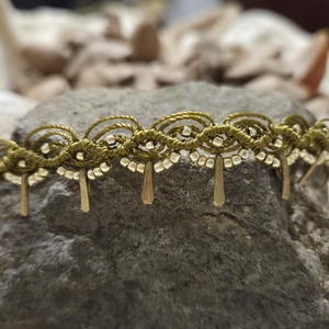 ÁLOM makramé bokalánc - ékszer - lábdísz és testékszer - bokalánc - Meska.hu