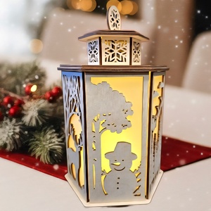 Karácsonyi lámpás,asztal dísz , Karácsony, Karácsonyi lakásdekoráció, Karácsonyi fénydekoráció, Famegmunkálás, MESKA