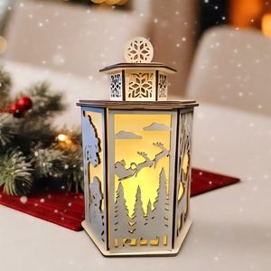 Karácsonyi lámpás,asztal dísz  - karácsony - karácsonyi lakásdekoráció - karácsonyi fénydekoráció - Meska.hu