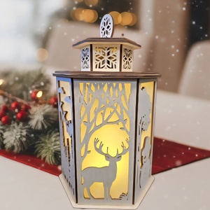 Karácsonyi lámpás,asztal dísz  - karácsony - karácsonyi lakásdekoráció - karácsonyi fénydekoráció - Meska.hu