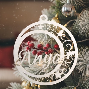 Névre szóló karácsonyfadísz - karácsony - karácsonyi lakásdekoráció - karácsonyfadíszek - Meska.hu